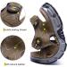 CAMEL CROWN Men's Leather Hiking Sandals - Summer Outdoor Water Beach Sports Sandals with Adjustable Straps (Coffee, Size 10) - Buy Online on GoSupps.com
