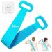 Back brush body brush extend massage brush silicone back scrubber Double-Sided bathing brush shower brush shower scrub body peeling foot peeling blue