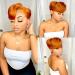 west kiss Pixie Cut Wig Human Hair Ginger Lace Front Wigs Human Hair 13x4x1 Orange Pixie Cut Lace Front Wigs for Black Women Side Part Short Bob Wigs Ginger Wigs Straight Bob Wig (6 Inch) 6 Inch Ginger Pixie Cut Wig
