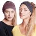 BLOM Original Boho 2-Pack Headbands for Women - Non Slip Knotted Headband - Women Hair Band Made in Bali - 6 Wide Multistyle Elastic Head Wrap Perfect for Running Yoga Travel Workouts & Fashion.