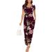 YUNDAI Women's Maternity Maxi Dress with Pockets - Short Sleeve Floral Wine Red - Size L - Buy Online on GoSupps.com