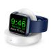 ZAPOGO Portable Magnetic Charging Dock for Apple Watch, Wireless Fast Watch Charger Stand with Charging Cable, Support Nightstand Mode, Compatible with Apple Watch Series 8 7 SE 6 5 4 3 2-White