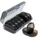 XL Weekly Pill Organizer Box 2 Times a Day Pill Box 7 Day with One-Side Large Opening Design for Easy Filling Black Privacy Protection AM PM Pill Case for Supplements/Medication/Vitamins/Fish Oils