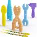 Gardien Baby Teething Toys  7Pcs Freezable BPA Free Teether Chew Toys for Babies 0-12 Months  Baby Teething Relief Infant Chew Toys  Teether for Infant and Toddlers Boys Girls (Wrench)