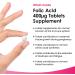Folic Acid 400mcg - High Strength Pregnancy Vitamins - Vegan Supplements - 120 Tablets for Women - Buy Online on GoSupps.com