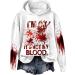 Yihaojia Women's Halloween Hoodies/No Hood Funny Bloodstained I'm Ok It's Not My Blood Crewneck Shirt Long Sleeve T-Shirt White#4 X-Large - Buy Online on GoSupps.com