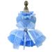 BT BEAR SMALLY DISCHING puppy skirt bow princess dress tutu rock wedding top dress for cats small dogs girls (blue XL) XL blue