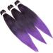 LDMY Pre-Stretched Braiding Hair Extensions - 8PCs 26inch Ombre Purple Synthetic Kanekalon Braids for Stylish Looks - Buy Online on GoSupps.com