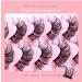 AMSDCN 10 Pairs Natural Cluster D Curly Lashes Multipack | DIY Wispy False Eyelashes | Individual 3D Mink Strips Extensions - Buy Online on GoSupps.com