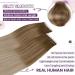 LAAVOO Tape-In Hair Extensions | Real Hair Ombre & Balayage | 35cm Length | Light Brown to Platinum Blond | 20PCs 50G #8/18/60 - Buy Online on GoSupps.com
