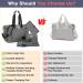 7-Piece Large Diaper Bag for Babies | Portable Diaper Pad Pacifier Pocket & Organizer | Multifunctional Hospital & Travel Bag - A2 Dark Gray - Buy Online on GoSupps.com