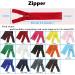 Colorful Resin Zippers Set - 14 Mixed Colors (40cm/16inch) - Ideal for DIY Clothes, Coats, Handbags, and Crafts - Buy Online on GoSupps.com