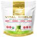 Granite Nutrition Vital Shield - USDA Organic Superfood Greens with Mushrooms & Tart Cherry Supports Energy Immune Function & Digestive Health Lemon Lime Flavor (30 Servings) Lemon Lime Greens