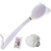TopNotch White Long Handle Back Brush for Shower Bath with Mesh Sponge - Buy Online on GoSupps.com