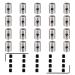BEADNOVA Locking Pin Keeper Back for Hat Back Pack Label Pins Jewelry Making Back for Pin (20pcs Allen Wrench Included)