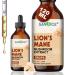 SANSICE Lion Mane Supplement Organic Lion's Mane Liquid Drops for Focus Hericium erinaceus Mushroom Extract Tincture for Brain Immune Memory Clarity Alcohol Free Non-GMO 4 Fl oz