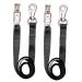Loaged Adjustable Nylon Cross Tie (2 Pack)- with Panic Snap and Bull Snap - Adjusts from 44.5" to 78.3" Black