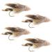 The Fly Fishing Place Muddler Minnow Fly Fishing Flies - Classic Bass and Trout Streamers - Set of 4 Flies Hook Size 4