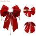 Bow Hair Clip Large Red Hair Bows Hair Barrette Clips for Women Glitter Pearl Bowknot Hairpin Vintage Velvet Barrettes Hair Styling Accessories for Women Girls Birthday Christmas Party Gifts Y7MQZZFJ - Buy Online on GoSupps.com