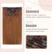 FSHINE 120g Auburn Clip-in Hair Extensions - Real Hair 7 PCs 35cm Straight Soft & Durable - Buy Online on GoSupps.com