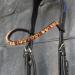 Happiness horses horses in brown 'Wood' with large glitter stones in light & dark brown curved hand sewn (shetty leather color dark brown) Shetty leather color dark brown