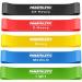 Panathletic fitness straps 5 -Set - 5 different strengths exercise instructions eBook in German wearing bags - 5x fitness band gymnastics band resistance band black red yellow blue green