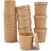 Juvale 50 Pack 12 oz To Go Soup Containers with Lids, Disposable Paper Bowls (Brown)