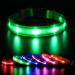 Masbrill light neck dog Dogs Charging LED dog collar luminous 3 flashing lights waterproof adjustable Illuminated safety collar for small medium large dogs green M (38-50cm/15-19.7inch) green