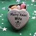 Merry Christmas Wife Heart Shaped Mini Tin Gift filled with mini coloured chocolates Perfect xmas present card alternative for Wife Cute Snowman Design - Buy Online on GoSupps.com