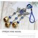 OSALADI Turkish Eye Wall Hanging 3 pcs Delicate Owl Bell Pendant Creative Wall Ornament Unique Home Pendant Bluex3pcs 25x6.8cmx3pcs - Buy Online on GoSupps.com