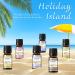 EUQEE Holiday Island Fragrance Oils Gift Set - Essential Oils for Diffusers - Aromatherapy Oil Blend of Pineapple Coconut, Sea Breeze, Bubble Gum, Bay Rum, Marshmallow - 6 Pack 10 ml - Buy Online on GoSupps.com