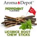 Aroma Depot Peppermint Flavored Licorice Root Chew Sticks - 16 oz. for Oral Health 100% Pure Natural 6.5-7 inches Long - Buy Online on GoSupps.com