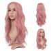 Shop 55 cm Pink Curly Wig - Synthetic Women s Long Wavy Party Wig with Middle Parting - Buy Online on GoSupps.com