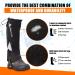 Hikenture Waterproof Zipper Leg Gaiters - Anti-Tear, Water-Resistant & Breathable for Men & Women - Adjustable Snow Boot Gaiters for Hiking & Hunting - Black Medium - Buy Online on GoSupps.com