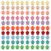 YISSION 100Pcs Mini Flower Hair Clips for Girls Small Hair Clips Cute Flower Claw Clips Toddler Baby Hair Clips Flower Clips for Hair Kids Hair Accessories For Girls Women Light Colors