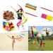 Dance Ribbons Rainbow Streamers - 2pc Set for Kids Rhythmic Gymnastics & Baton Twirling - Buy Online on GoSupps.com