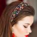 Crystal Rhinestone Velvet Padded Headband - Elegant Hair Accessory for Women, Ideal for Weddings and Parties - Buy Online on GoSupps.com