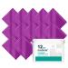 Metene 12 Pack Microfiber Cleaning Cloth (6 "x7") Individually Wrapped and Equipped with a Storage Box | Microfiber Cloth for Glasses Screens Camera Lens and More(Purple) Purple 12 Count