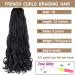 COOKOO 9 Pack 22 French Curl Braids Natural Black Pre Stretched Crochet Braiding Hair | Synthetic Extensions for Boho Box Braids - 1B 22 Inch (Pack of 9) - Buy Online on GoSupps.com