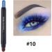Cream Eyeshadow Stick - No Crease Glitter Shimmer Blue Purple Eye shadow Stick with Soft Brush Rotatable Eye Brightener Pencil Crayon Long Lasting Waterproof Metallic Eye Makeup Pen for Women-#10 10# - Buy Online on GoSupps.com
