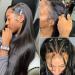 ALIPOP 24-inch Brazilian Straight Human Hair HD Lace Front Wig - 180% Density, Pre-Plucked, Natural Black 13x4 Transparent Lace Frontal Wig for Women - Buy Online on GoSupps.com