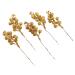 Artibetter Xmas Berry Picks Flower Garland 5pcs Christmas Faux Fruit Skewers Pine Picks Xmas Ornament Artificial Holly Berry Red Berry Stems Christmas Berries Stems Berries Branches Golden 19x4x3cm