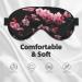 Japanese Cherry Flowers Print Soft Eye Mask | Sleep Mask for Women & Men | Comfortable Travel Sleep Eye Mask - Black - Buy Online on GoSupps.com