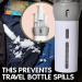 CHIVENIDO 4 in 1 Travel Dispenser Shower Bottles - 2 Pack Refillable Lotion Shampoo Gel Bottles (Pink+Gray) - Buy Online on GoSupps.com
