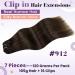 Laavoo Real Hair Clip-In Extensions - Light Brown & Ash Brown | 105g 40cm (16 inch) - Premium Quality for Hair Recovery - Buy Online on GoSupps.com