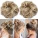 SEGO 2 PCS - Hair Extensions Hair Extension Hairpiece Bun Hair Tie Updos Updo Wavy Natural 2 Pcs/Pack Medium Blonde