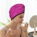 Quick-Dry Hair Towel Wrap with Button | Rose Red Glitter Hair Drying Turban | Best Towel for Fast Hair Drying - Buy Online on GoSupps.com