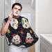 Shop Sugar Skull Floral Beard Bib | Non-Stick Grooming Cloth for Easy Shaving & Trimming | Perfect Gifts for Men - Buy Online on GoSupps.com