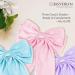 JASVERLIN Baby Color Stain Hair Bow Clips Set - Soft Silky Ribbons with Long Tail Barrettes for Women Girls - 3 Pcs (Blue/Pink/Lilac) - Buy Online on GoSupps.com