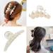 Rongyi 5 Piece Large Hair Clips - Elegant Pearl Slipproof for Thick Hair | Perfect for Weddings Vacations & Parties - Buy Online on GoSupps.com